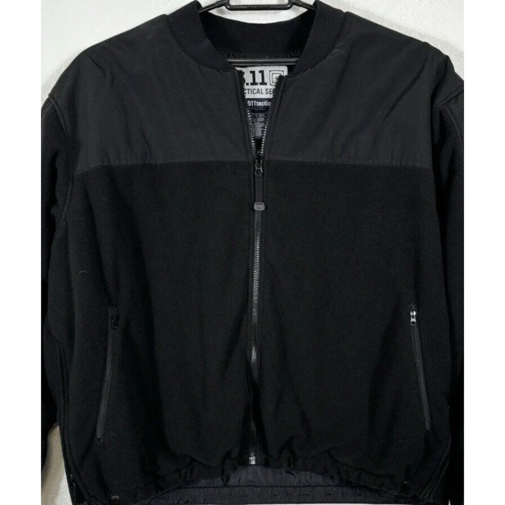 5.11 Tactical Series Coat Mens Size 3XL‎ Black Polyester Bomber Jacket Zip Front